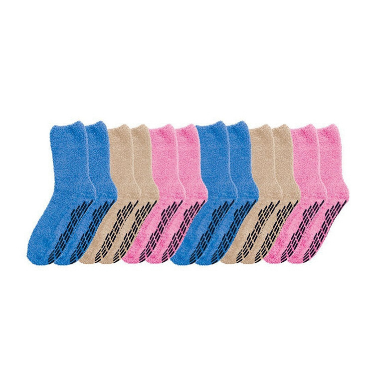 BQ-A 581 good price adult anti slip custom logo rubber coated sole grip  non slip dots socks antislip exercise sock