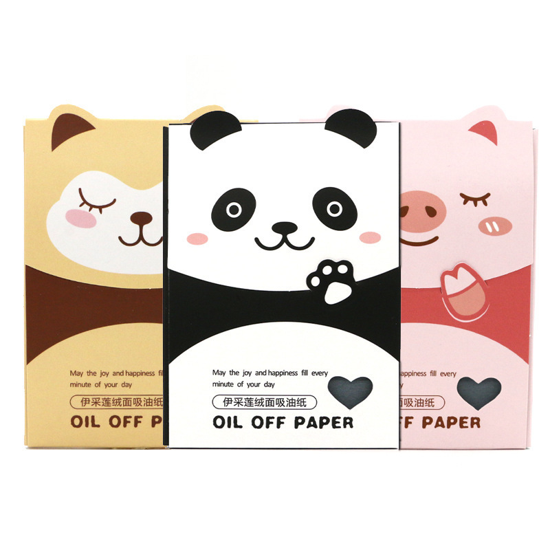 Bamboo Charcoal Oil Absorbing Tissues Pocket Portable Face Doule-side Tissues Facial Skin Oil Absorbent Pads