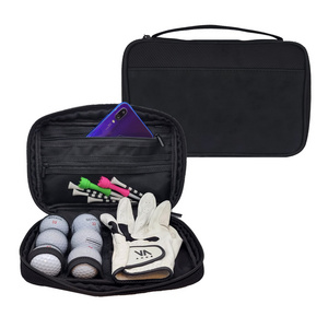 Carrying Eva Case Golf Ball Pouch Golf Tees and Divot Repair Tool Holder Nylon Golf Bag for 4 6 balls