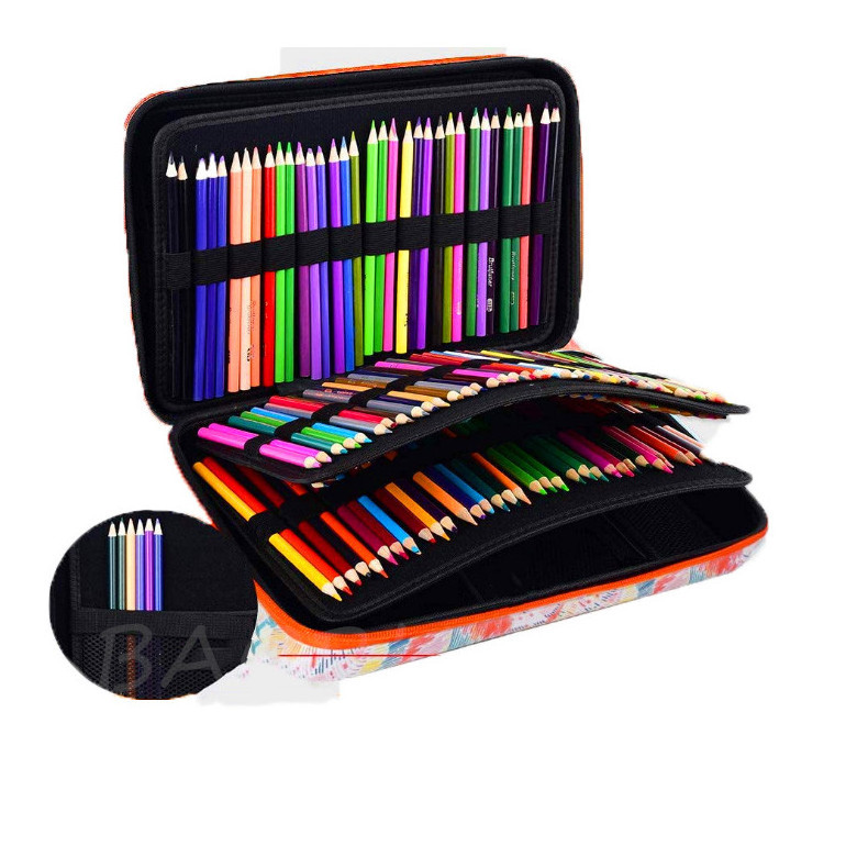 Colored Pencil Case 300 Slots Pen Pencil Bag Organizer High Capacity Pens Holder with Double Zippers Multilayer Holder