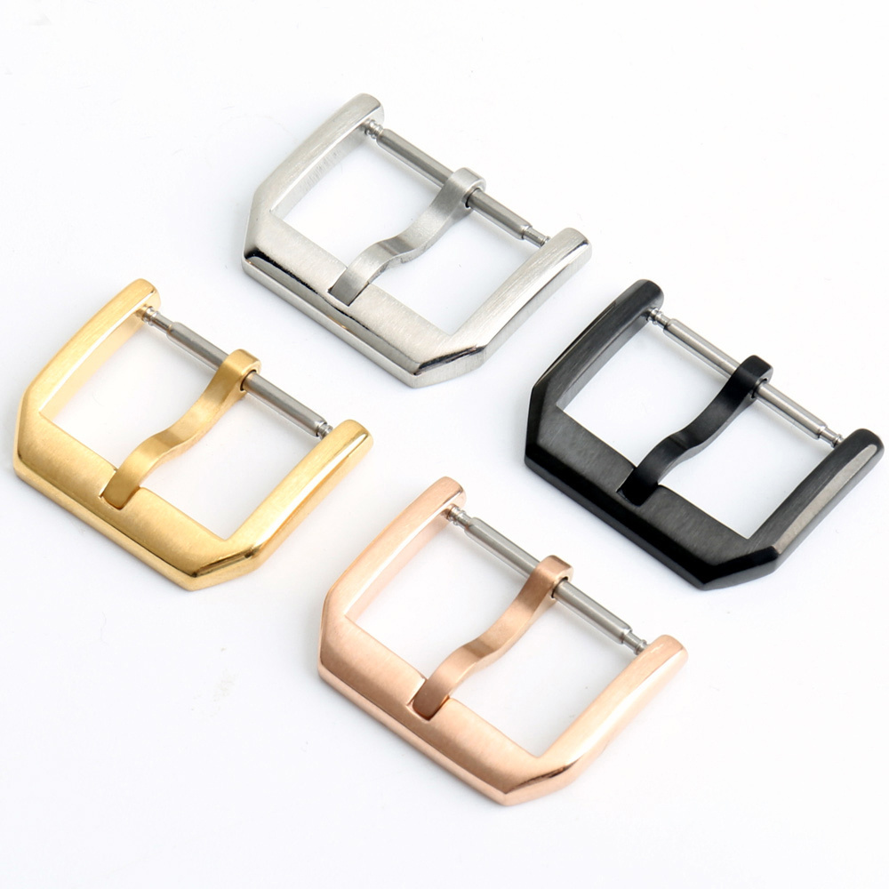 Stainless Steel K001S Watch Buckle 16mm 18mm 20mm 22mm 24mm PVD Black Silver Rose Gold For iwc Leather Watch Band Buckle Clasp