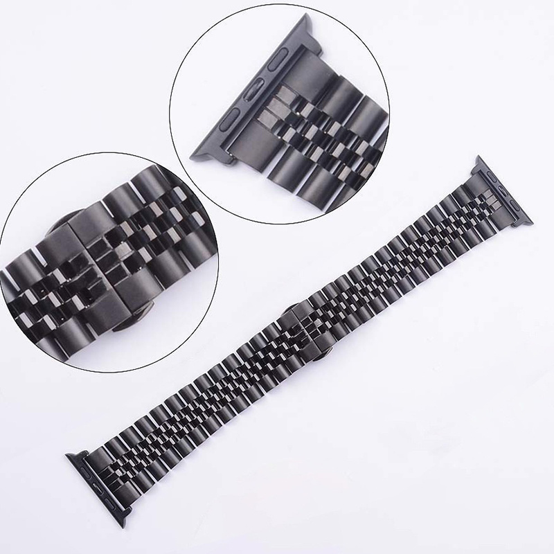 Suitable Metal Band for Apple Watch Strap iwatch5/6/7 SE Solid Stainless Steel New 5-Beads Strap Apple Watch Strap