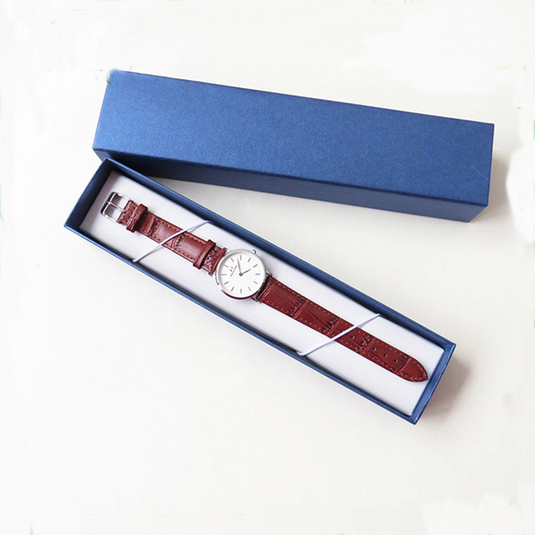 Trending Products Custom Logo Watch Box Long Travel Paperboard Cardboard Watch Packing Box