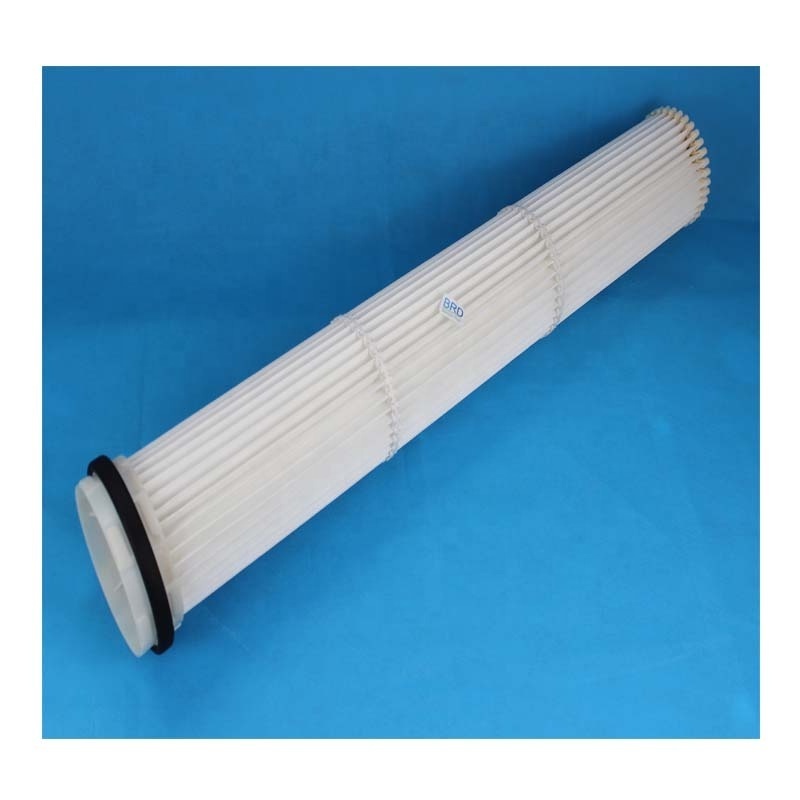 Industrial Dust Suction Filter Cartridge Flue Gas Purification Filter Cylinder Ash Bin De-dusting Polyester Natural Gas Filter