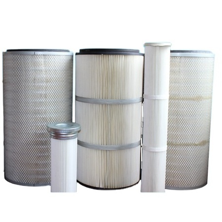 customize  Industrial High Filtration Efficiency Polyester dust collector filter cartridge PTFE HEPA filter for cleaner