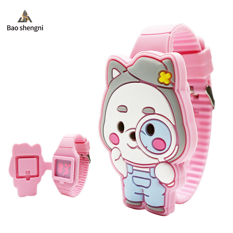 Wholesale High Quality Animal Silicone Child Reloj Cute Sport Cartoon Wristwatch Child Toys Watch For Kids