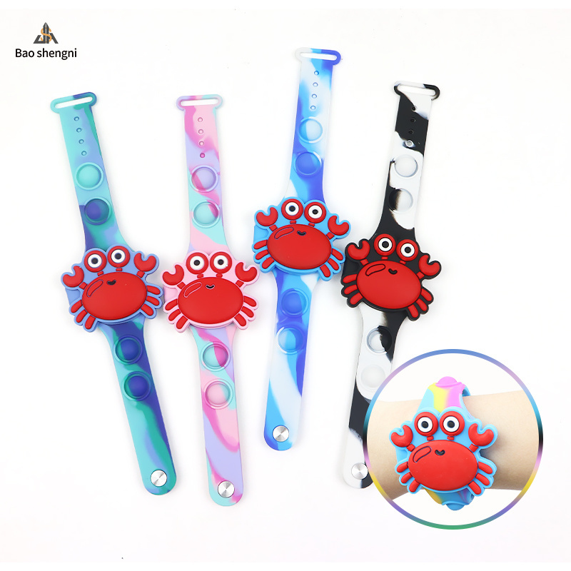 ODM Custom Bubble Soft Strap Camo Flip Crab Cartoon Kids Watch Toy Watch LED Display Digital Watch For Boys