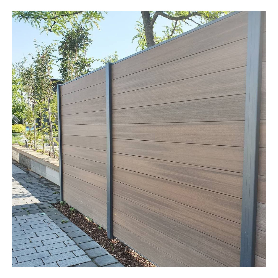 Hot sale waterproof composite garden decoration fence wooden composite boundary Patio Garden Privacy Fence Screen Panel