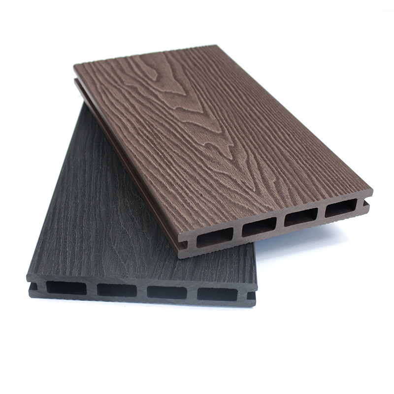 High Quality Deep Embossed WPC PVC Decking lame de terrasse composite deck floor