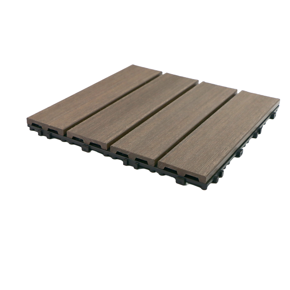 Easy install good use interlocking diy wpc decking tiles for exterior and interior balcony