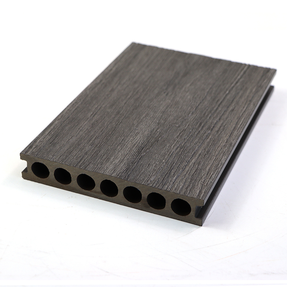 New Water-Resistant Artificial Hollow Composite Decking 18mm WPC Waterproof Co-Extruded Wood Easy Install Anti-Slip Brushed