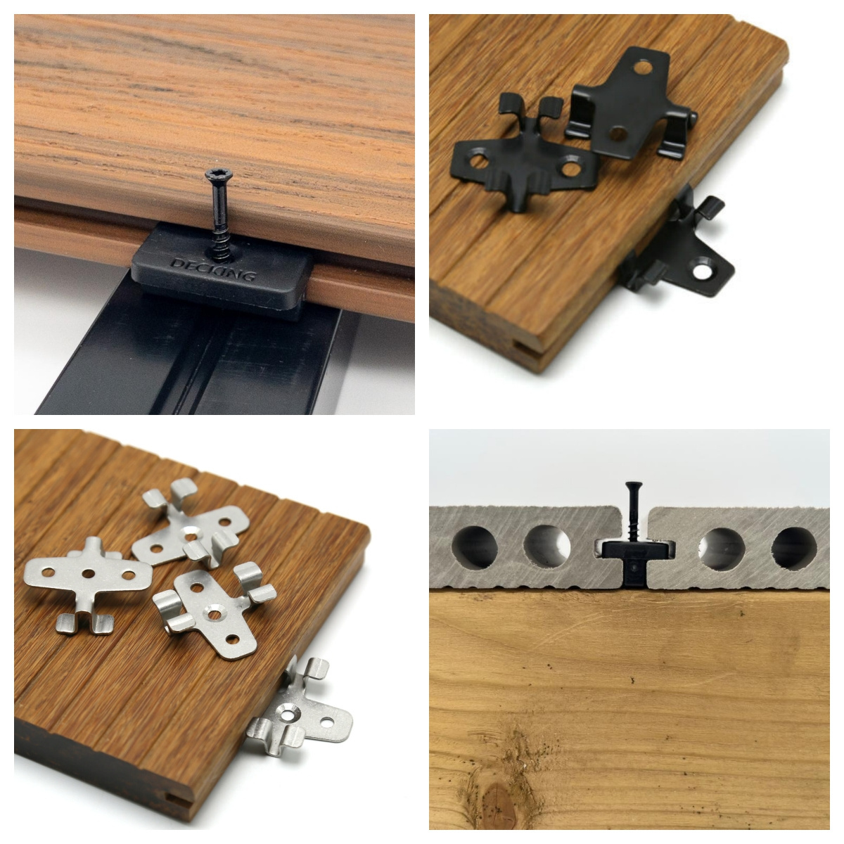 Waterproof Stainless Steel WPC Floor Decking Board Clips Carpet Skirting Profiles & Accessories Decking Floor Accessories