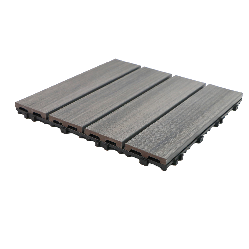 Easy install good use interlocking diy wpc decking tiles for exterior and interior balcony