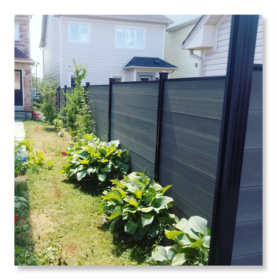 Factory Outlet DIY Garden Fence Panel WPC Aluminum Wood Plastic Composite Slat Waterproof HDPE FSC Certified Gate Decoration