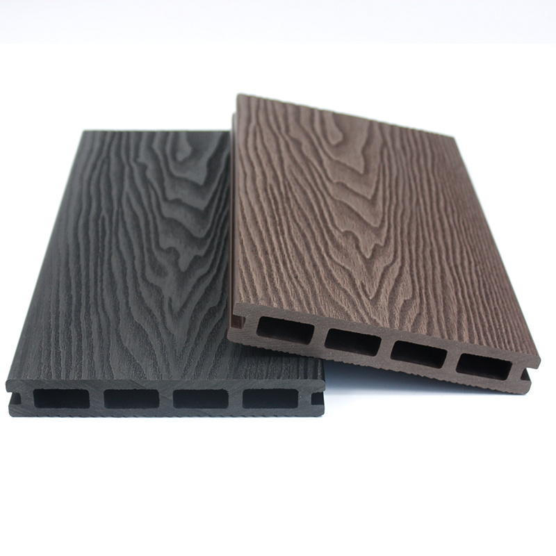 High Quality Deep Embossed WPC PVC Decking lame de terrasse composite deck floor