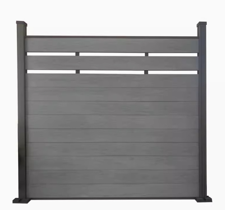 Modern design modular fence aluminum metal horizontal yard privacy slat fence panels outdoor garden fence