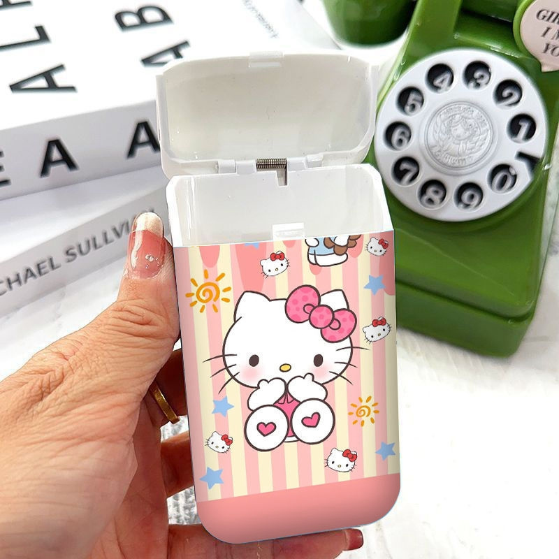 Tiktok Puppy wholesale kawaii Cute Cartoon Hello Kitty Kuromi Plastic Acrylic Cigarette Case