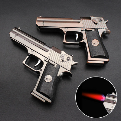 2023 Metal Pistol Lighter Gun Shaped Butane Torch Lighters Toy Models