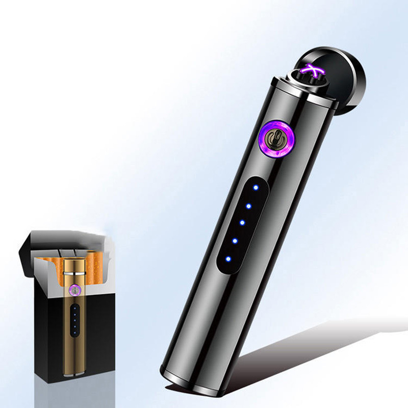 Hot Sale Round Charging Creative USB Electronic Lighter Usb Electric Arc Lighter Metal Lighter