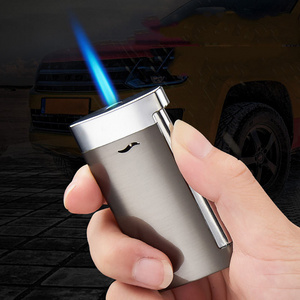 wholesale windproof lighter metal blue flame lighter torch lighter for cigar