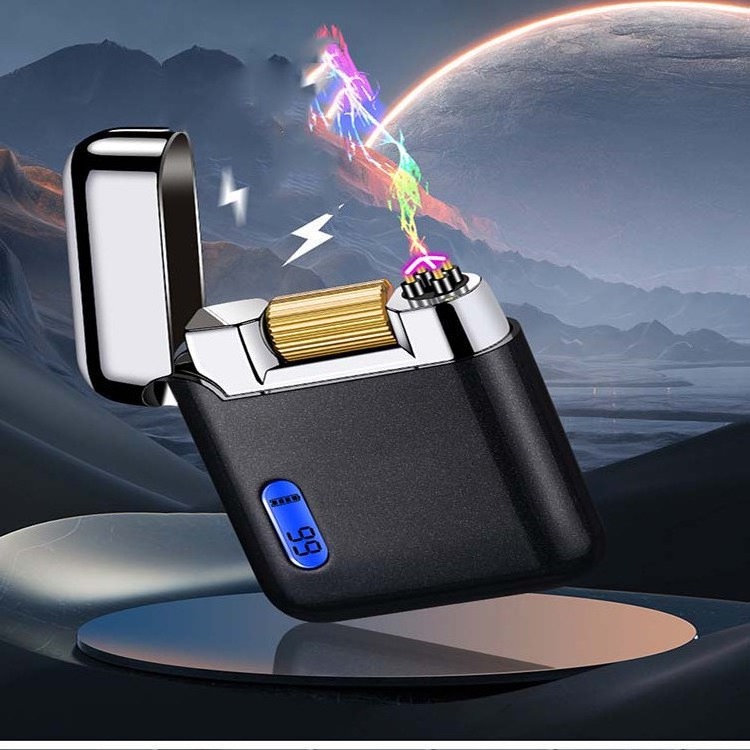 Creative and personalized charging gift for high-end black technology men's top lighter USB-c electronic lighter