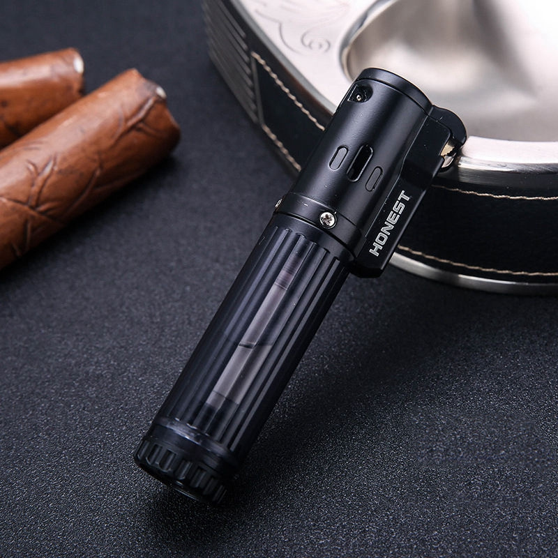 Honest Wholesale strip mini jet flame torch lighter with Pulley ignition for cigar