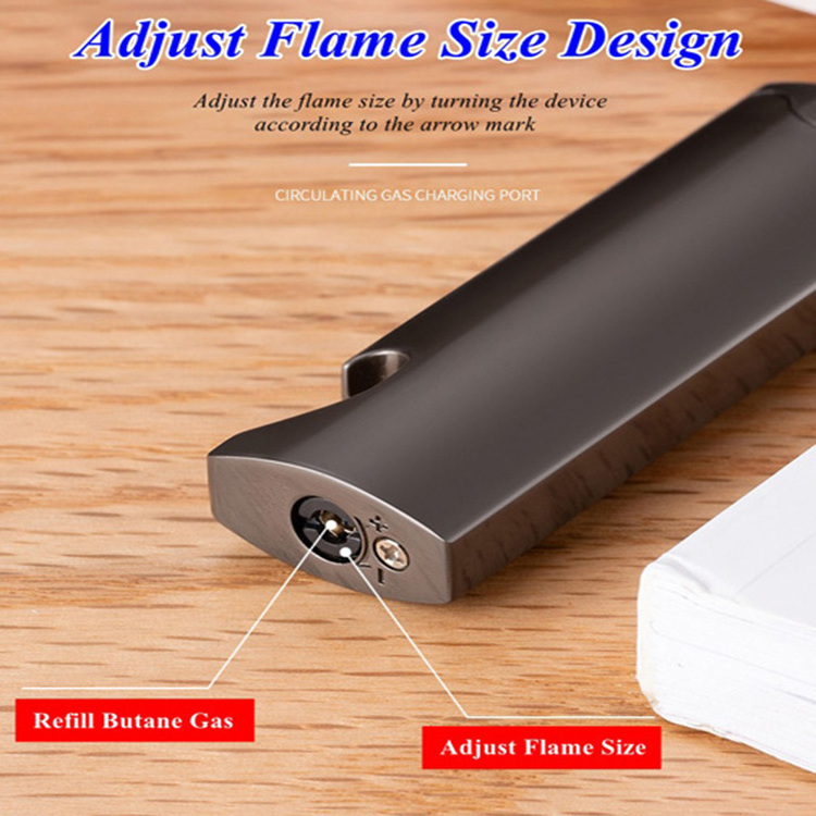 Custom Multi-function Refillable Butane Jet Torch Lighter With Bottle Opener Wholesale Windproof Cigar Touch Jet Flint Lighter