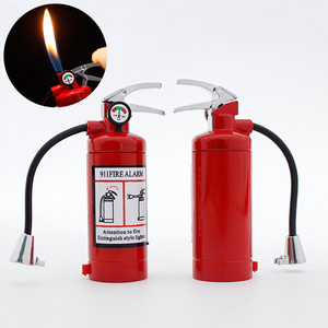 2023 Creative Shape Fire extinguisher lighter butane gas open flame lighter with lamp