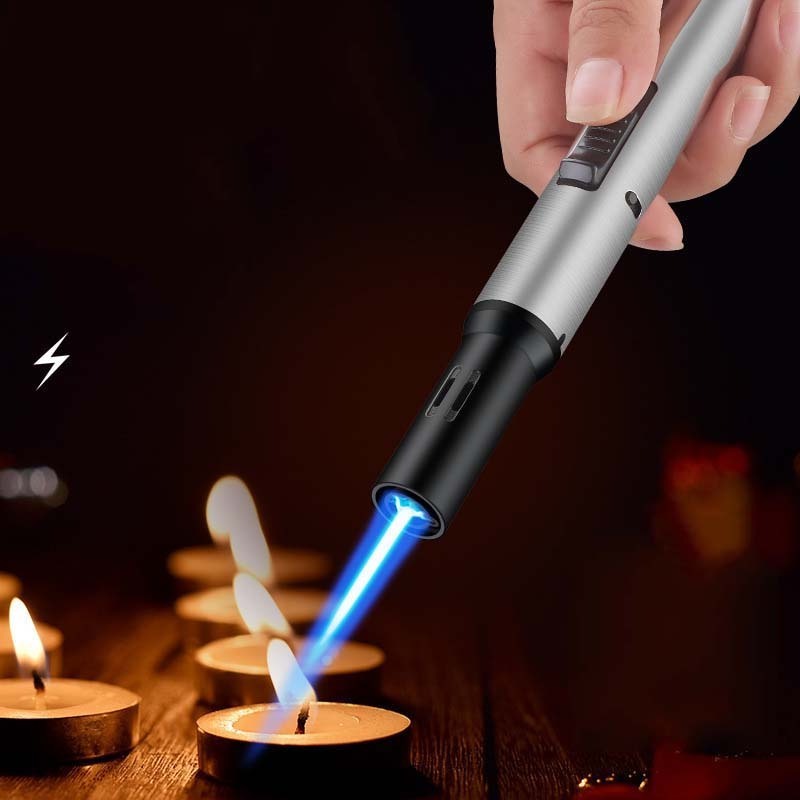 Creative Custom logo Refillable mini Pen gas Lighter wholesale windproof jet flame torch lighters