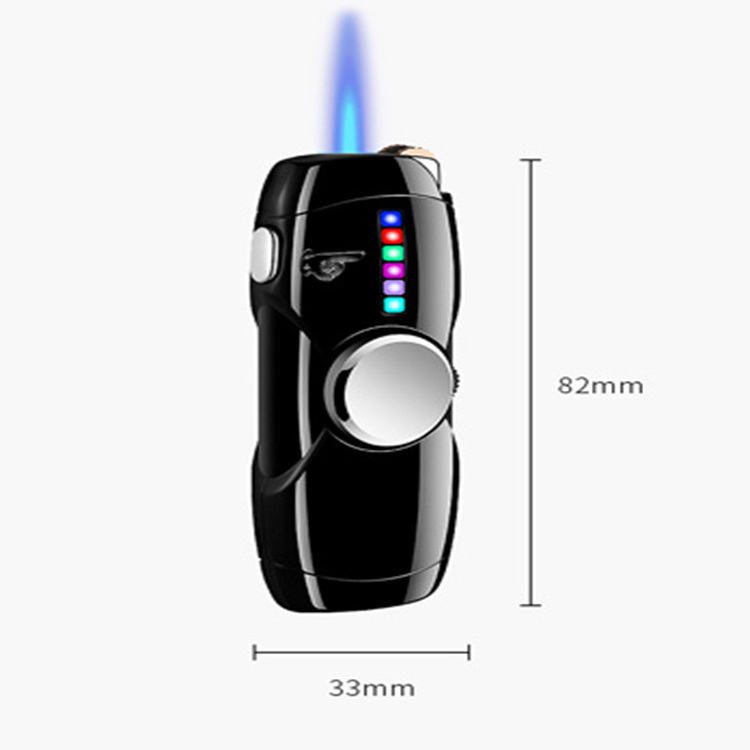 Wholesale Cool Luxury Metal Gold Led Gas Fingertip Gyroscope Cigarette Torch Lighters