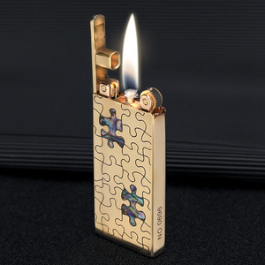 High-end Men gift ZORRO jigsaw puzzle original copper engraved kerosene lighter butterfly heart luxury lighter