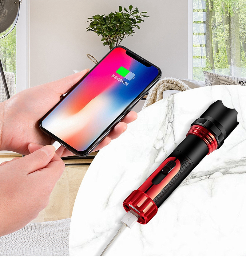 New multi-function High capacity Camping Fire Set Lighter Flashlight With Cigarette Lighter Power Bank Lighter with Flashlight