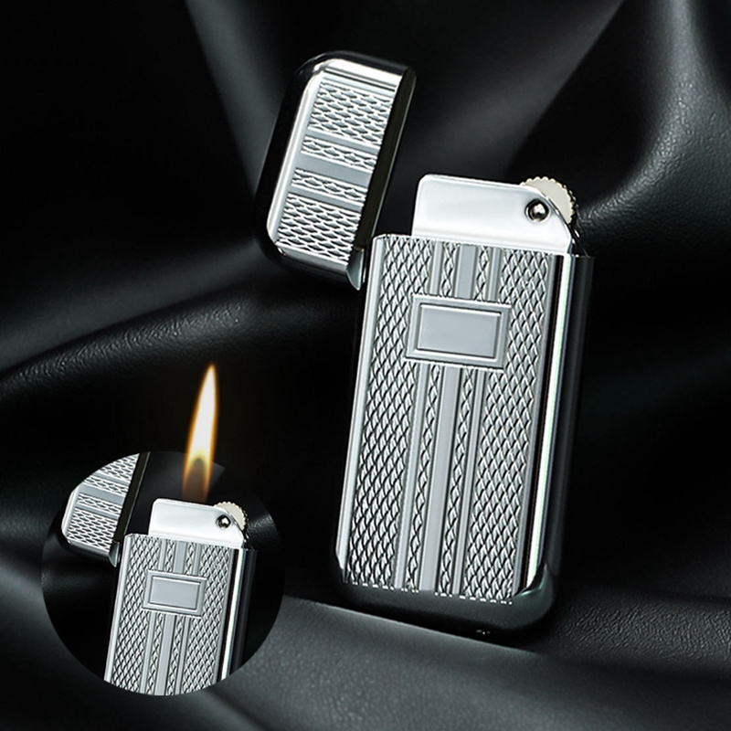 Small and ultra-thin metal gas lighters accept customized logos Wholesale