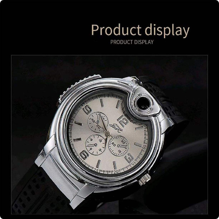 New clocks watches open flame lighters metal personalized gas cigarette lighters wholesale