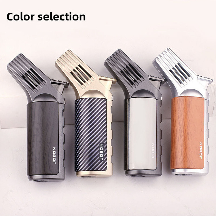 JOBON Powerful Single Jet Flame Torch Lighter Refillable Butane Cigar Lighter With Safety Lock