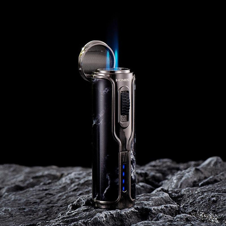 Honest Gas Cigar Lighter Three Blue Flame Torch Lighter