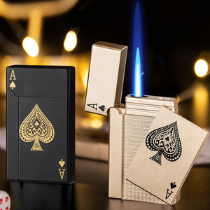 Creative Inflatable jet flame Butane Refillable Classic Pocket Ace Lighters Adjustable Jet Torch Lighter