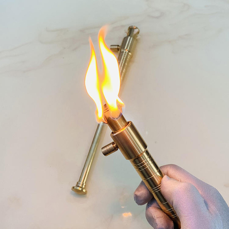 Hot sale Statue of Liberty torch lighter open flame kerosene lighter high quality brass torch lighter