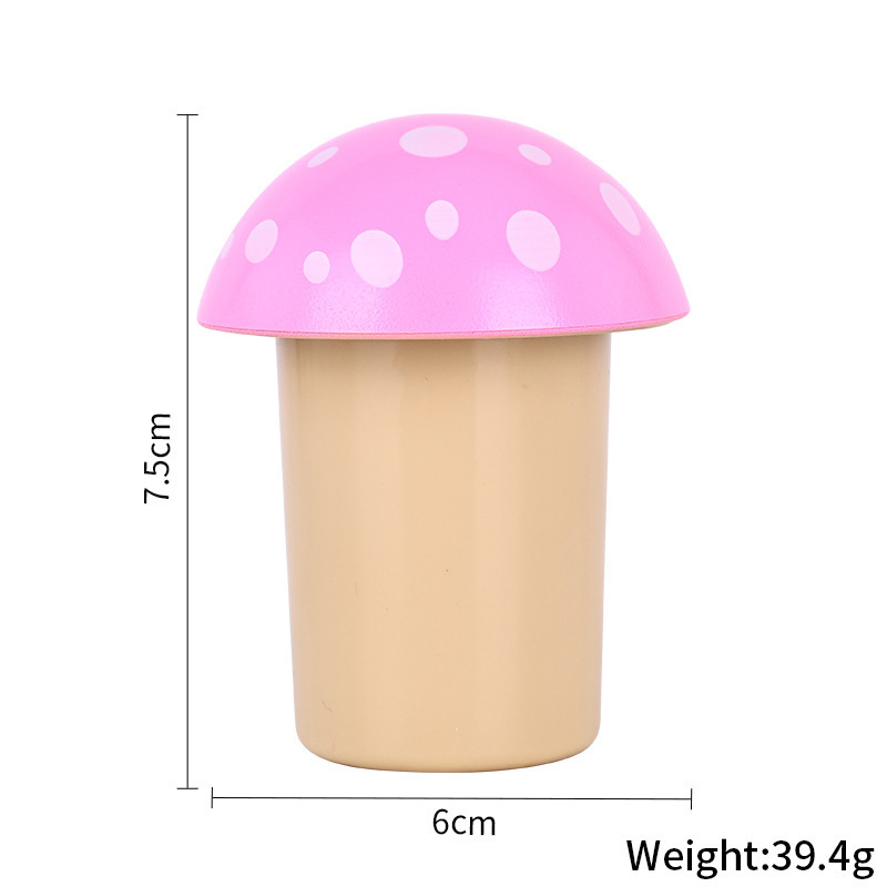 New Design Mushroom Plastic Herb Grinder 3parts Tobacco Grinder with Storage 2 in 1 Smoke Shop Accessories