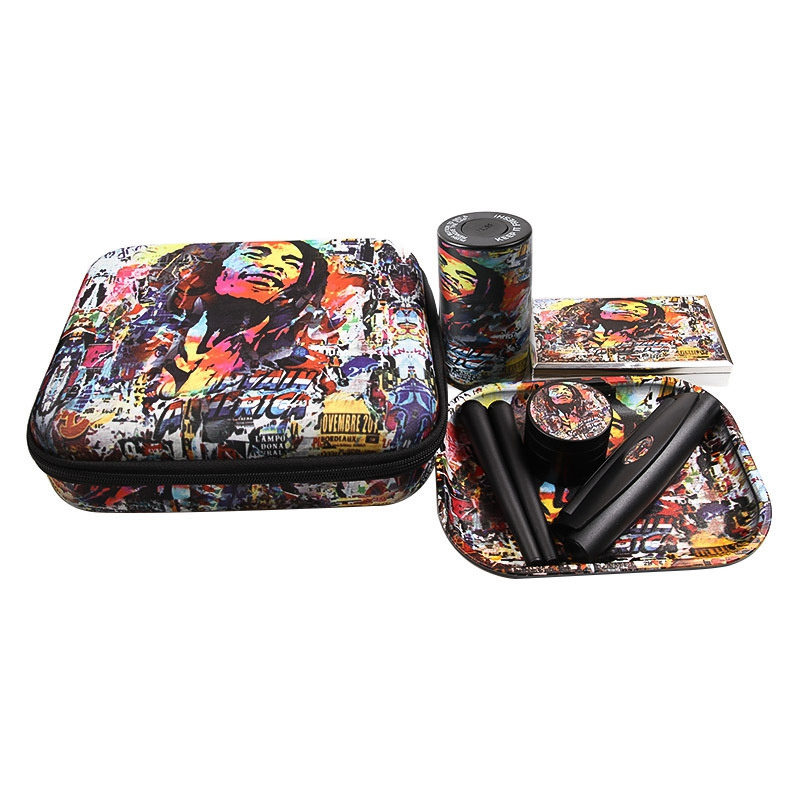 Smoking Accessories Set Herb Grinder Rolling Tray Stash Jar Scale Plastic Roller Tube Smoke Set