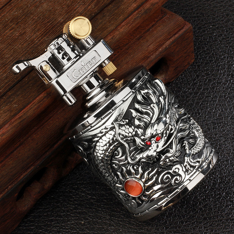 High Quality Candlestick type kerosene lighter windproof retro men's cigarette lighter