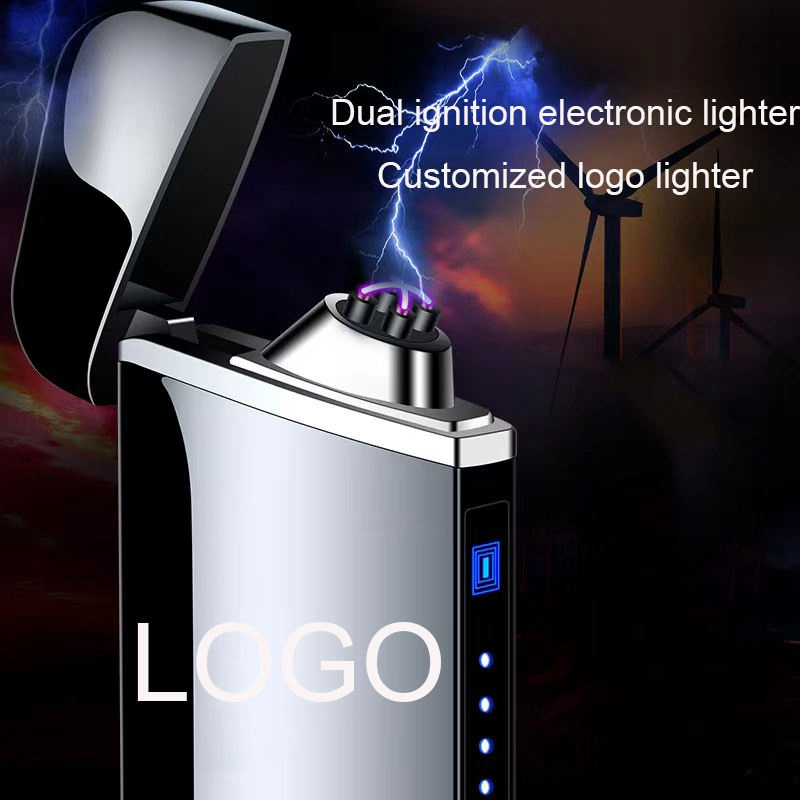 Top quality Fast charging usb pulse lighter electric lighter custom logo double arc lighter wholesale for cigarette