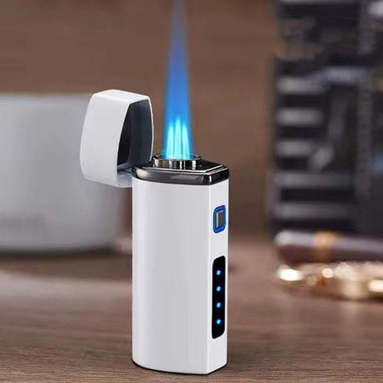 Factory Direct Sell Zinc Alloy 3 Jet Torch Lighter Gas with USB Rechargeable Butane Triple Jet Flame Torch Cigar Lighter