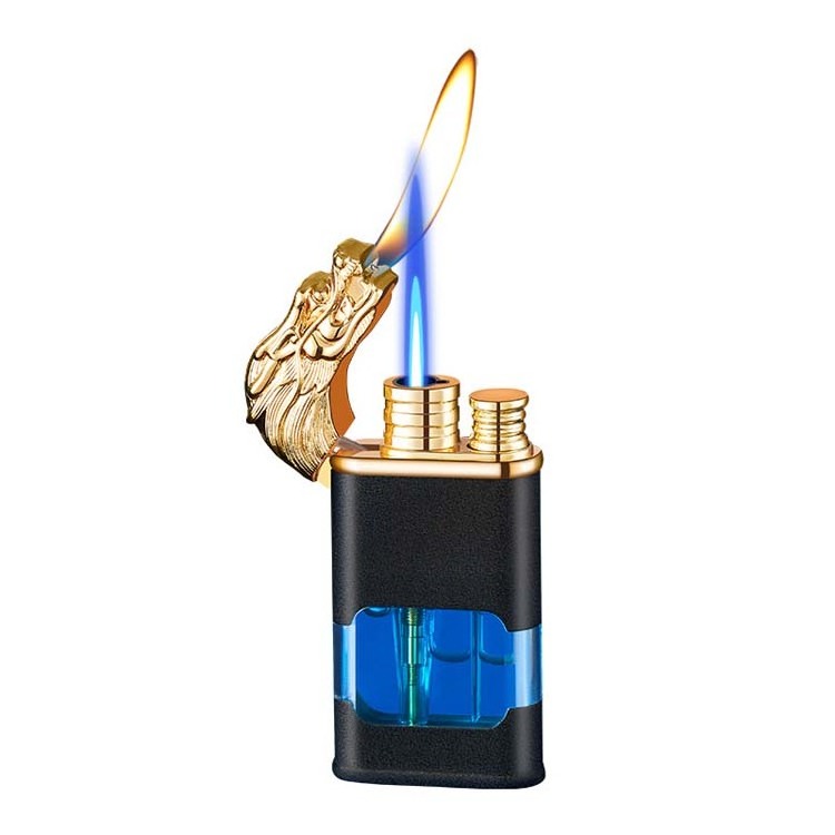 New Dragon,Crocodile, Lionhead, Dolphin Double Flame Torch Jet Cigarette Novelty Lighters gas Torch Custom Lighter