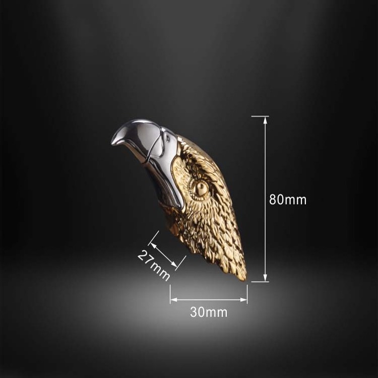 New Creative Portable Eagle Head Gas Lighter,Eagle Eyes Open Flame Refillable Butane Gas Cigarette Lighter