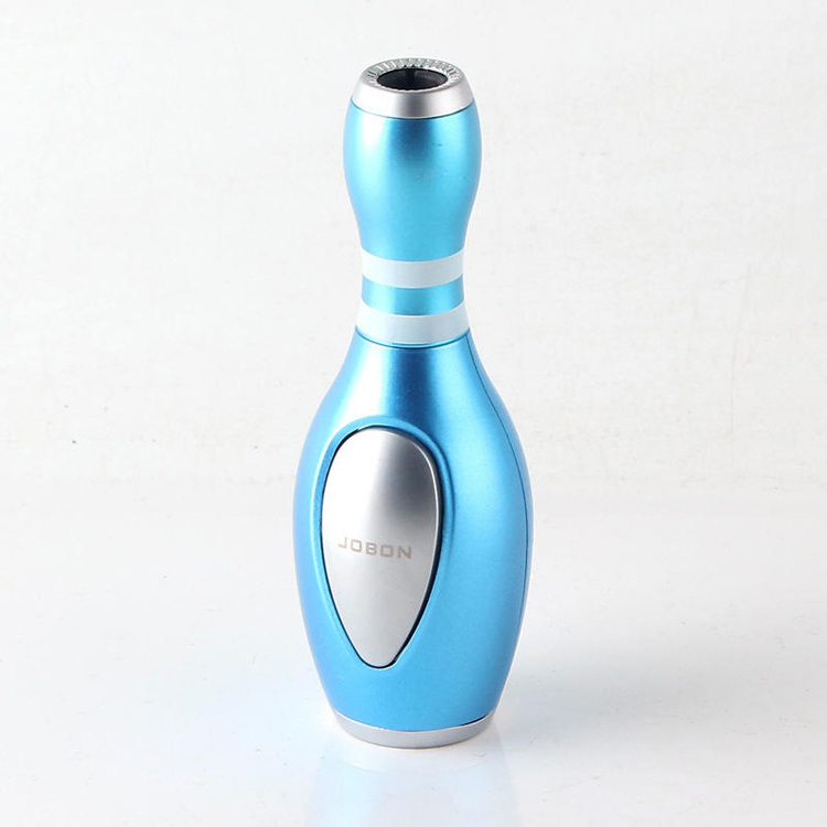 Creative bowling shape jet flame torch lighter refillable butane gas windproof cigar lighter