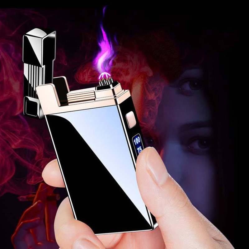 New Plasma arc lighter double arc lighter Usb lighter rechargeable with LED light