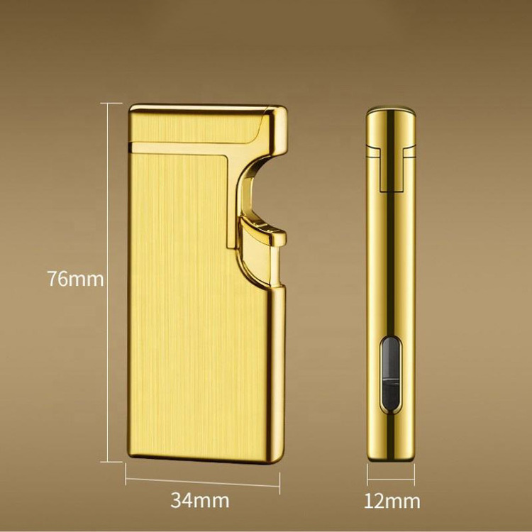 Creative Double Fire Windproof Lighter Transparent Gas Lighter Metal Open Flame Lighter