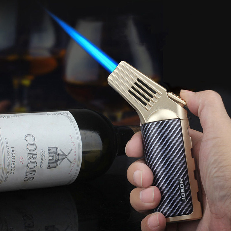 JOBON Powerful Single Jet Flame Torch Lighter Refillable Butane Cigar Lighter With Safety Lock