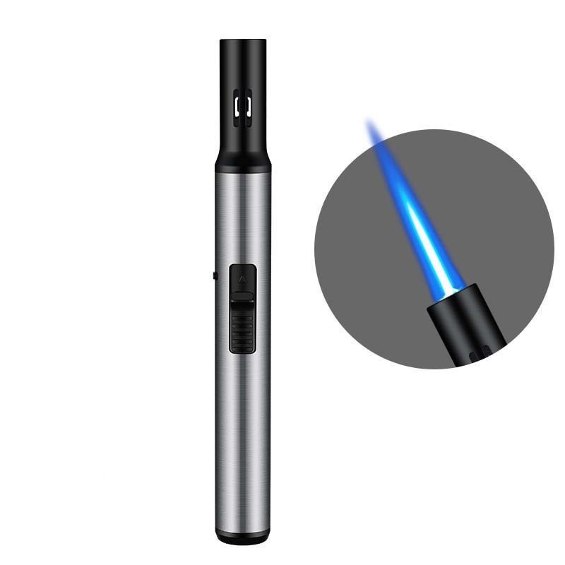 Creative Custom logo Refillable mini Pen gas Lighter wholesale windproof jet flame torch lighters